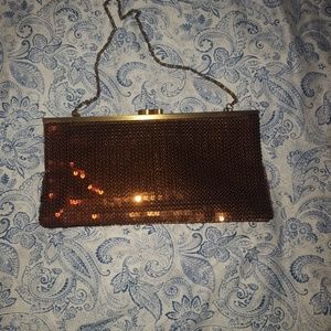 Sequin Orange purse